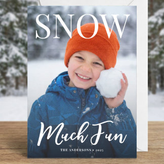 Modern Happy Holidays winter Photo Holiday