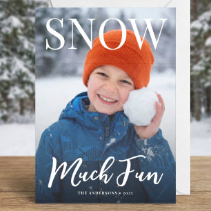 Modern Happy Holidays winter Photo Holiday  Card