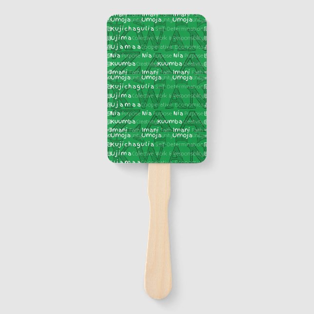Modern Happy Kwanzaa Hand Fan (Front)