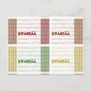 Modern Happy Kwanzaa Postcard