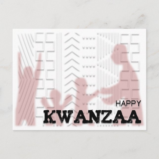 Modern Happy Kwanzaa Postcard (Front)