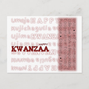 Modern Happy Kwanzaa Postcard