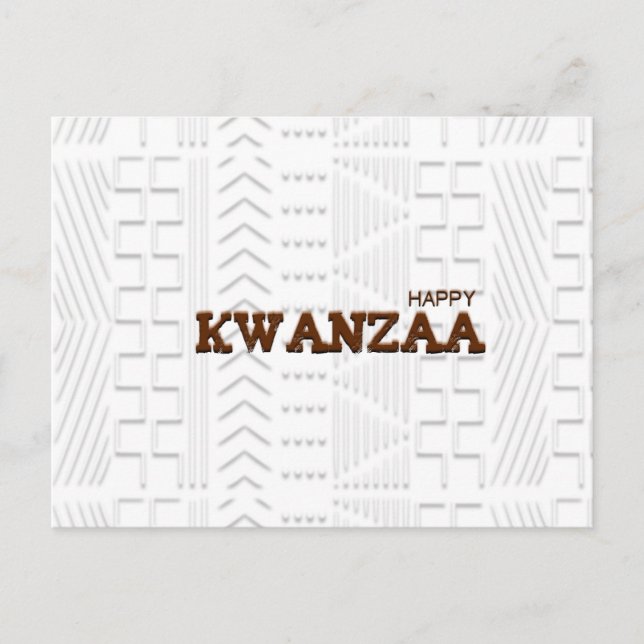 Modern Happy Kwanzaa Postcard (Front)
