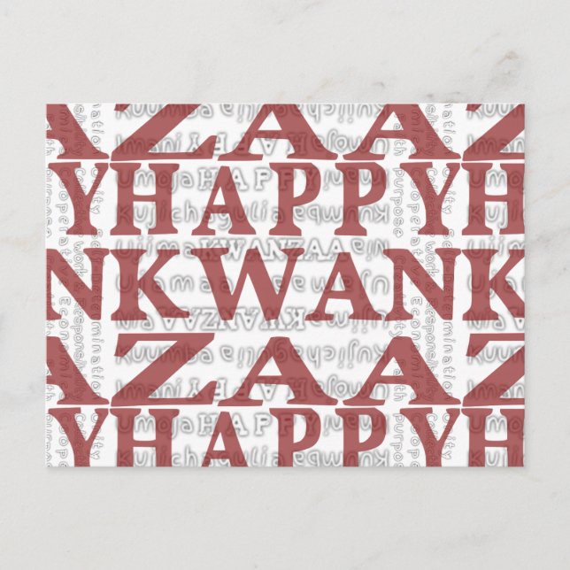 Modern Happy Kwanzaa Postcard (Front)