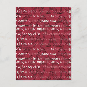 Modern Happy Kwanzaa Postcard