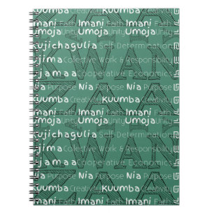 Modern Happy Kwanzaa Spiral Notebook