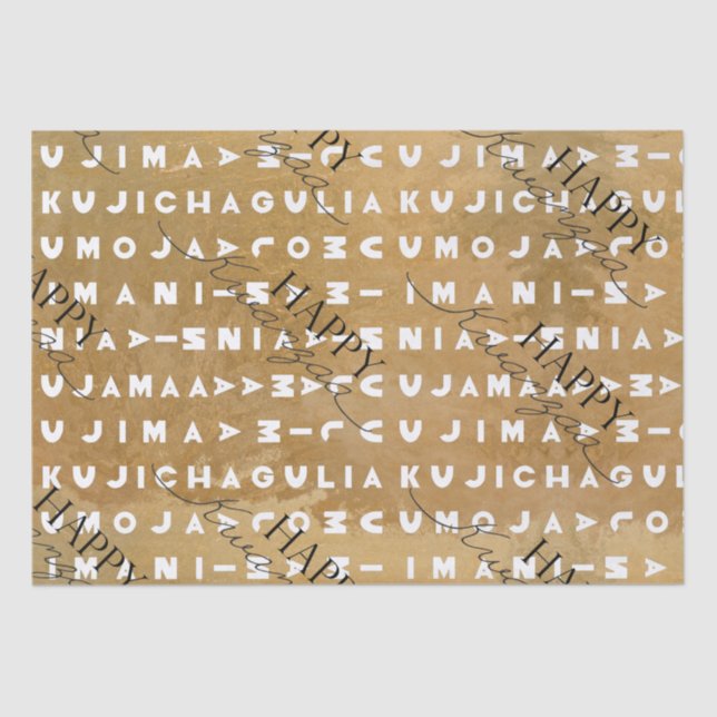 Modern Happy Kwanzaa Tissue Paper (Front)