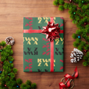 Modern Happy Kwanzaa Wrapping Paper