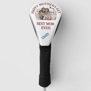 Modern Happy Mother's Day Best Mum Ever Golf Head Cover