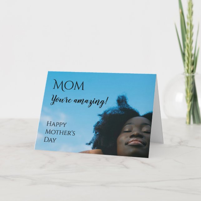 Modern Happy Mother's Day YOU'RE AMAZING Photo Card (Front)