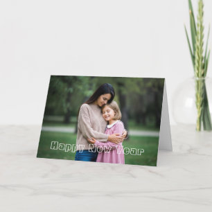 Modern Happy New Year 2026 Personalised Photo Holiday Card
