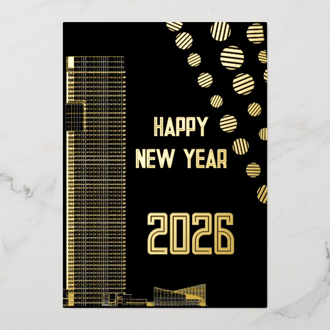 Modern happy New Year 2026 urban (Front)