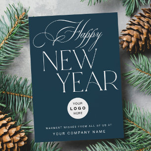 Modern Happy New Year business logo corporate  Holiday Card