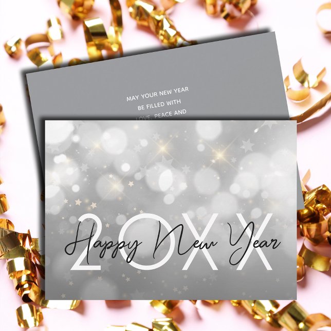 Modern Happy New Year Greeting Holiday Card (Modern Happy New Year Greeting Holiday Cards - Order INSTANT DOWNLOAD and or PRINTED or both!)