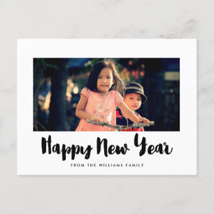 Modern Happy New Year holiday photo Postcard