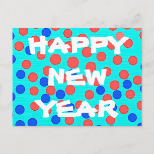 Modern Happy New Year Holiday Postcard