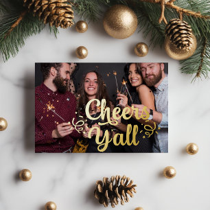 Modern Happy New Year Photo Foil 