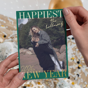 Modern Happy New Year Simple One Photo