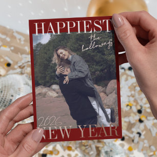 Modern Happy New Year Simple One Photo