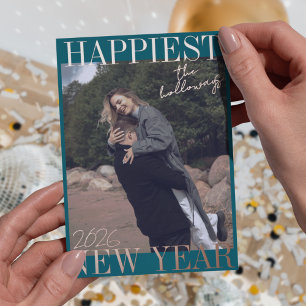 Modern Happy New Year Simple One Photo