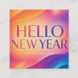 Modern Happy New Year with Radiant Multicolor Enclosure Card