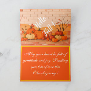 Modern Happy Thanksgiving Beautiful Fall Card