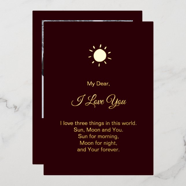 Modern Happy Valentine's Day Photo (Front/Back)