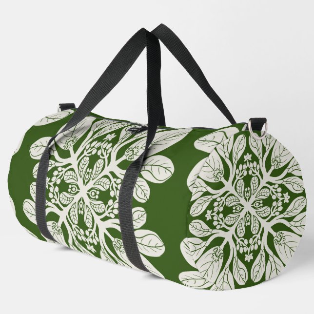 Modern hawaiian print duffle bag (Left Corner)