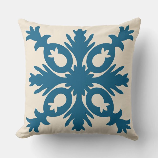 MODERN HAWAIIAN QUILT PILLOW- pineapple Cushion (Front)