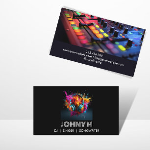 Modern Headphones DJ Songwriter Music Singer Business Card