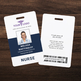 Modern Health Company Employee Logo and Photo ID ID Badge