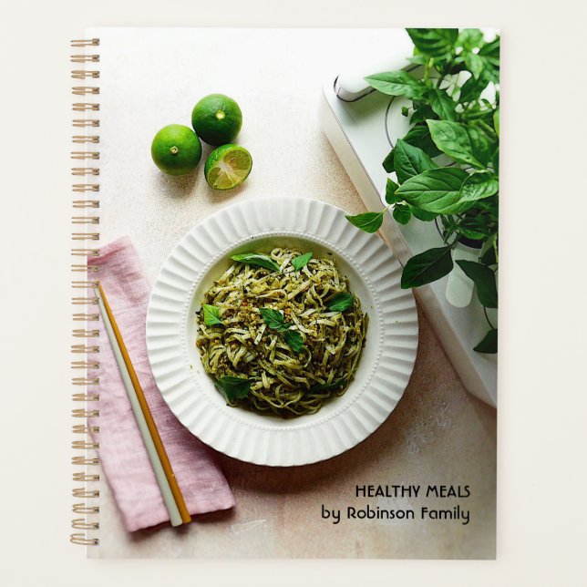 Modern Healthy Recipes Family Meal Planner (Front)