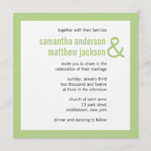 Modern Heart Ampersand Wedding Invitation