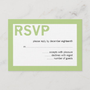 Modern Heart Ampersand Wedding RSVP Cards