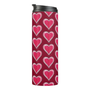 Modern Heart Pattern Valentine's Day Thermal Tumbler