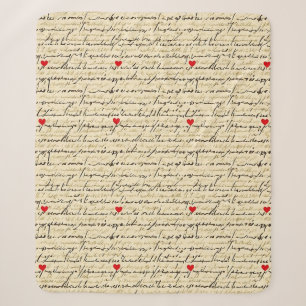 Modern Heart Pattern with Script Background (4) Sherpa Blanket