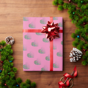 Modern heart pink pattern wrapping paper