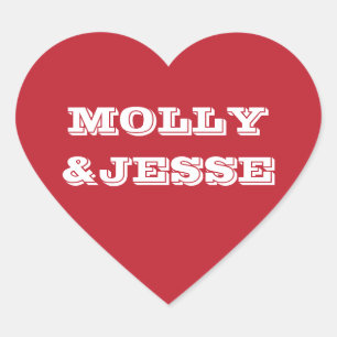 Modern Heart Seal - Valentine Red