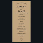Modern Heart Wedding Program for Ceremony Programme<br><div class="desc">This modern wedding program is perfect for your ceremony. It is fully customisable. To add or remove sections,  change colour of text/background,  or adjust spacing,  click "customise further."</div>