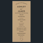 Modern Heart Wedding Program for Ceremony Programme<br><div class="desc">This modern wedding program is perfect for your ceremony. It is fully customisable. To add or remove sections,  change colour of text/background,  or adjust spacing,  click "customise further."</div>