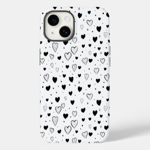 Modern Hearts Pattern iPhone 14 Case