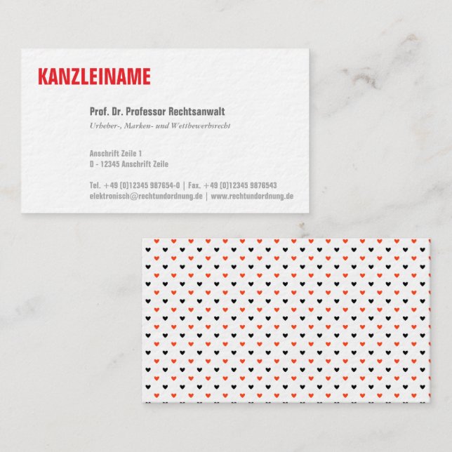 Modern, hearty and funny  business card (Front/Back)