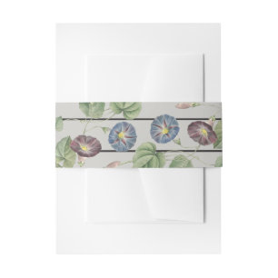 Modern Heirloom Morning Glory Invitation Belly Band