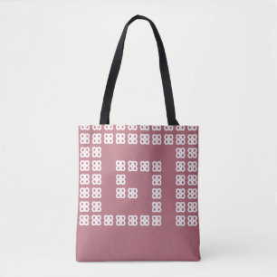 Modern helicoidal abstract design on rose gold tote bag