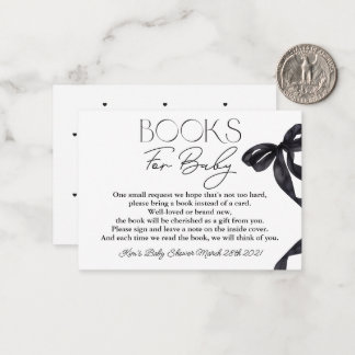 Modern Hello Baby Black Bow Books for Baby Small Card