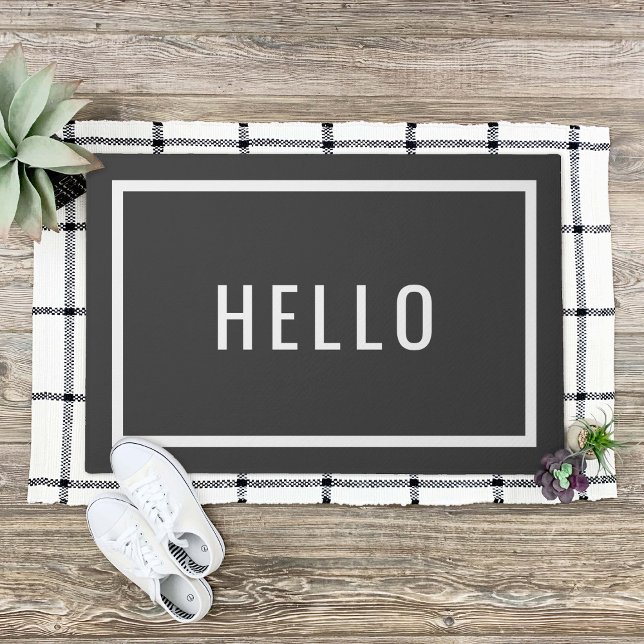 Modern Hello | Editable Colours Doormat (Creator Uploaded)