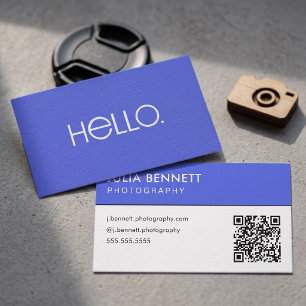 Modern "Hello" Typography Design Business Card