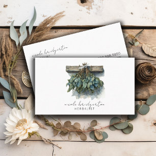 Modern Herbalist Hanging Dried Plants Business Card