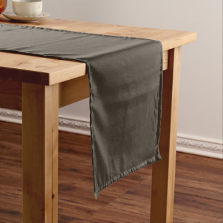 Modern Heritage Solid Bark Brown Short Table Runner
