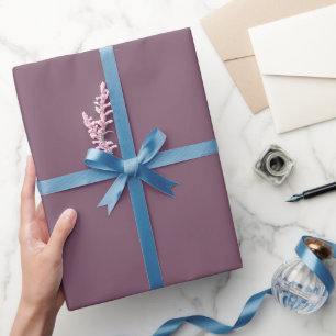 Modern Heritage Solid Vintage Plum Wrapping Paper